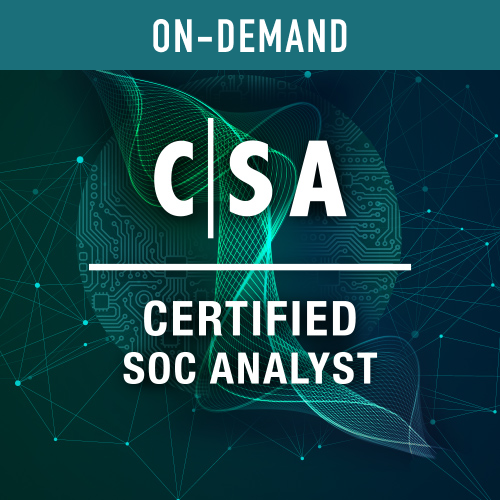 EC-Council Certified SOC Analyst Certification | Online Self-Paced Streaming Video Course (&E-Courseware ) + Labs + Exam Voucher RPS